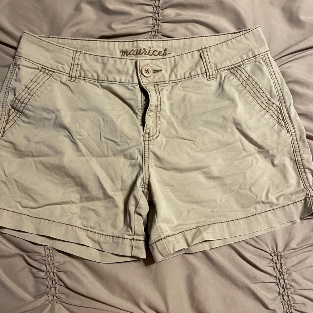 Tan cotton shorts